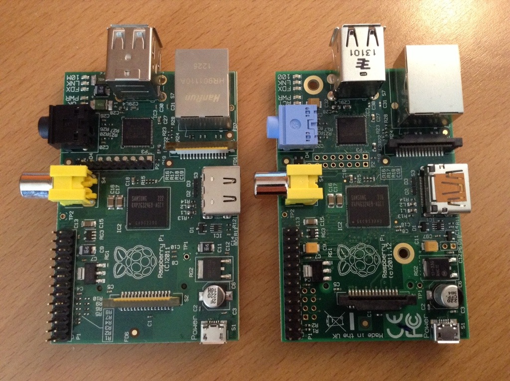 Raspberry PI Model B revision 1 and 2